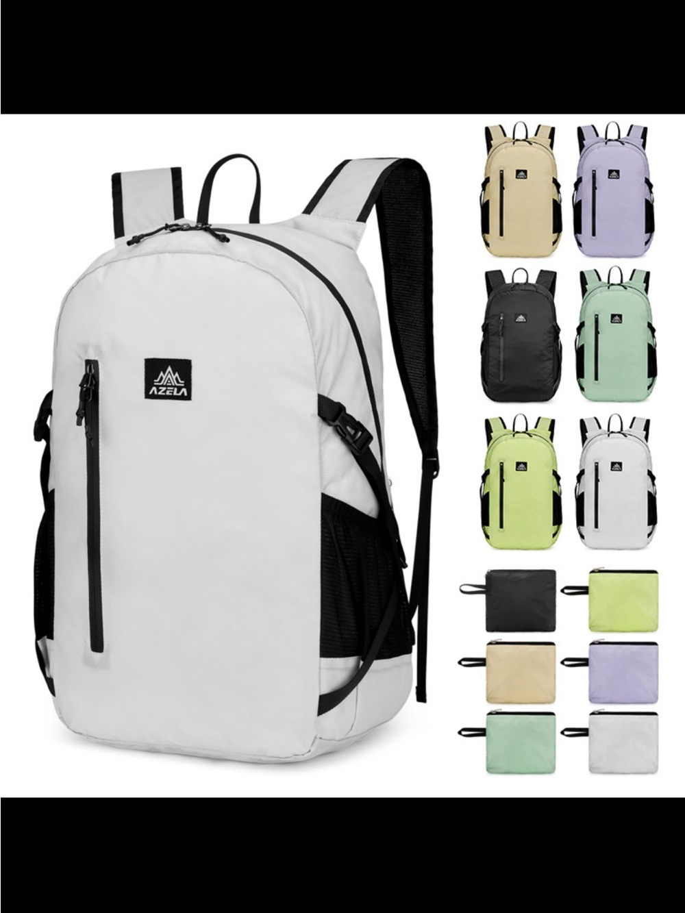 Foldable outdoor hiking backpack water resistant